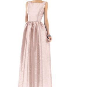 Square Neck Dupioni Full Length Dress